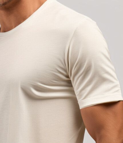 Natural fibre white t-shirt
