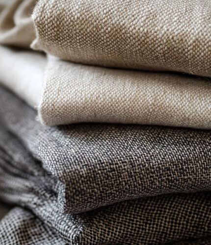 Folded natural fibre fabrics